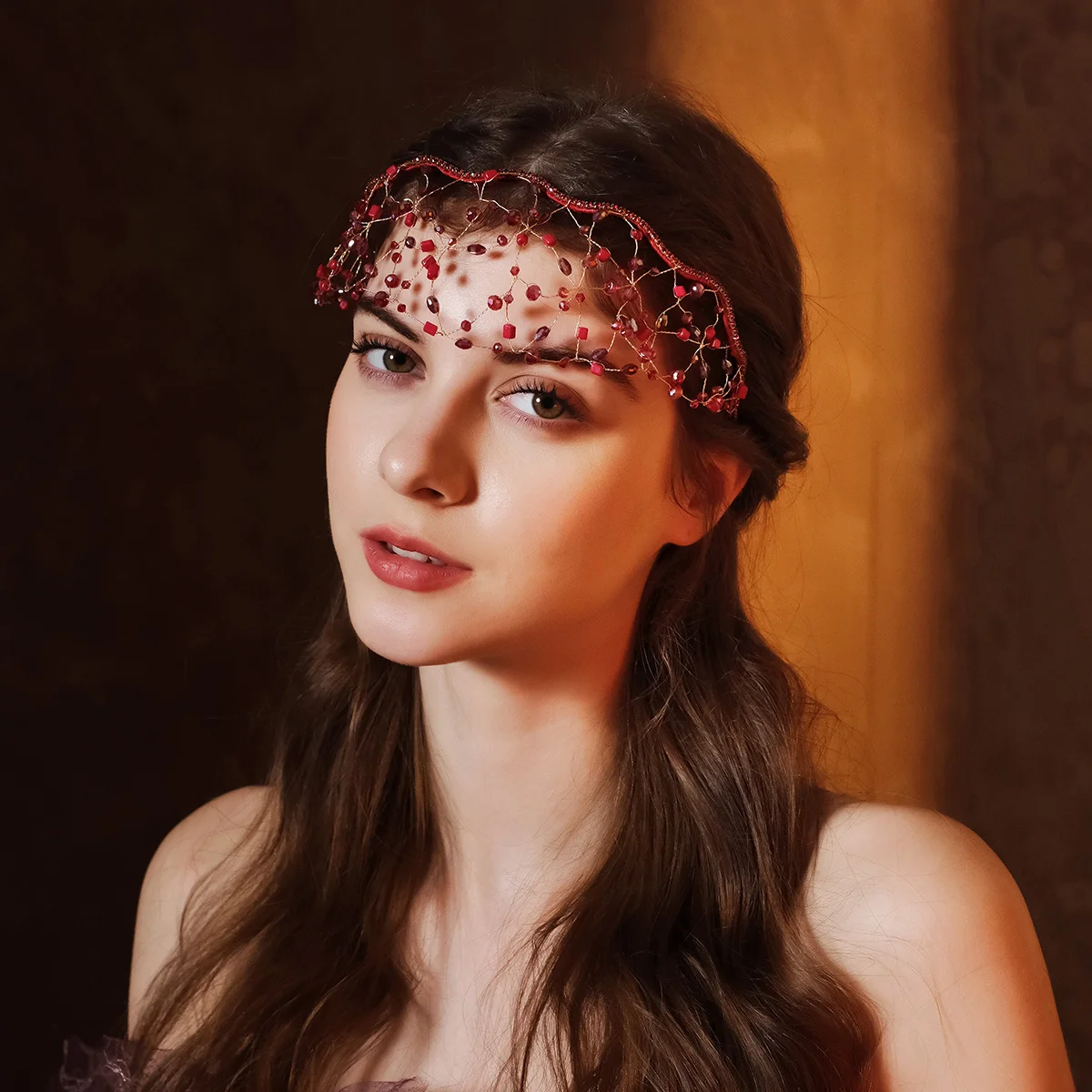 Handmade Crystal Hair Net Elegant Pearl Hair Bands Luxury Bride Wedding Hair Accessories Jewelry Party Headdress For Women