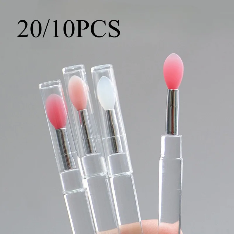 Pennello per labbra portatile in silicone con coperchio Morbido applicatore multifunzionale per balsamo per labbra Rossetto Pennelli per trucco lucidalabbra