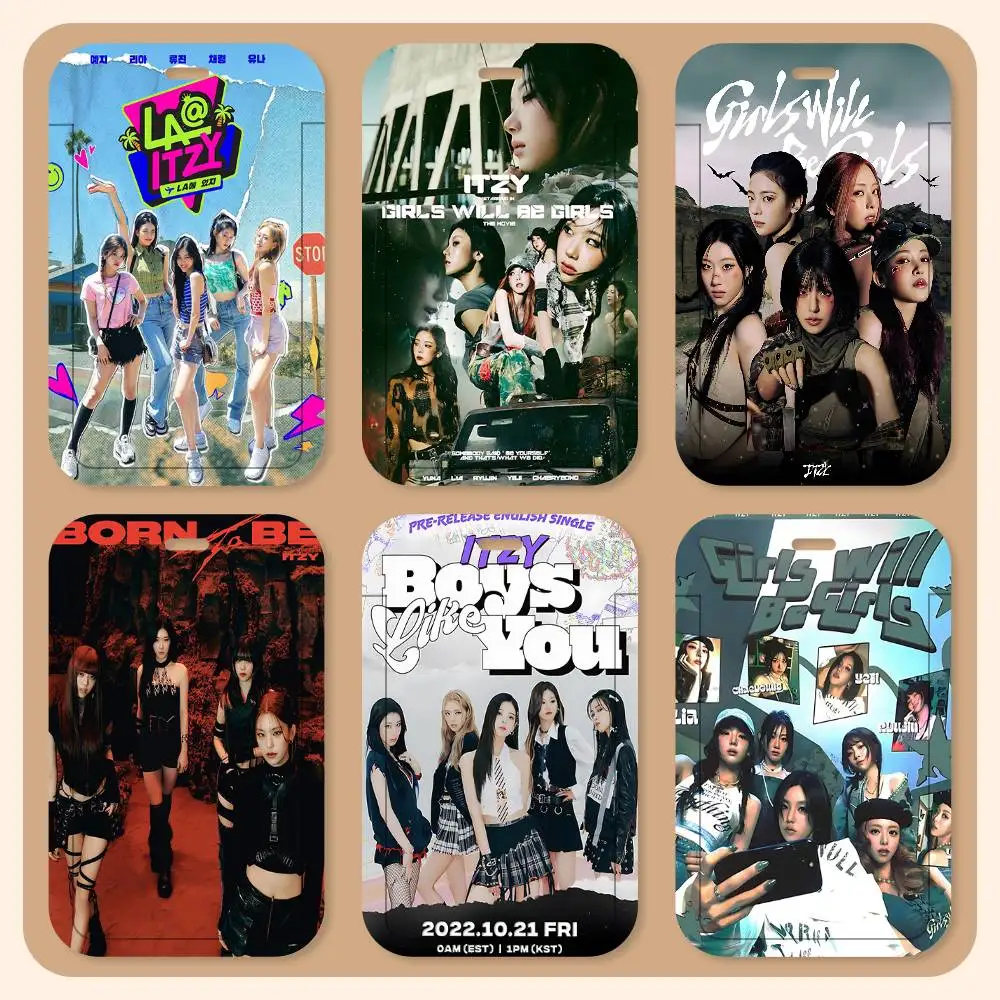 

Держатели для карт на шею I-ITZY (Singer Kpop Idol), держатели для студенческих удостоверений, держатели для карт контроля доступа