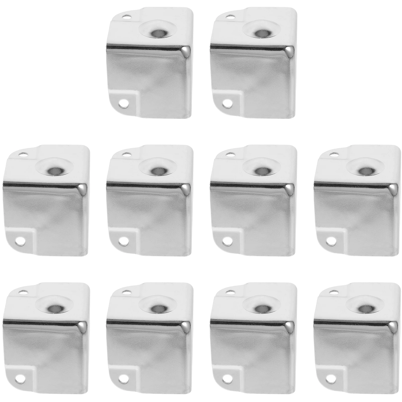 

10pcs Metal Corner Guards 90 Degree Table Protectors Wooden Box Packaging Furniture Safety Guard Transparent Silver