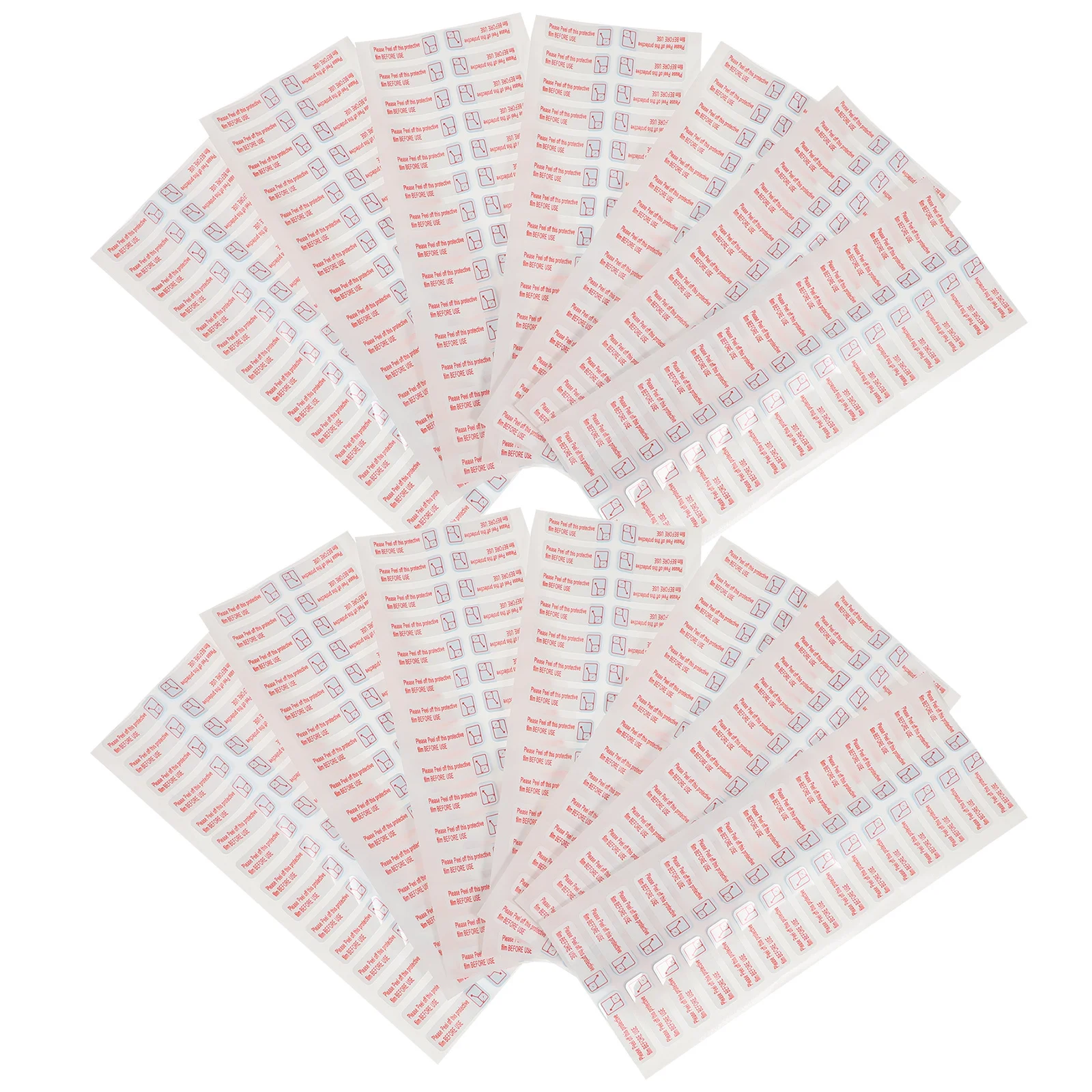 

3000pcs Steel Tempered Film Label Easy Peel Strong Adhesion Water Oil Resistant Pp Synthetic Paper Protective Film Sticker For