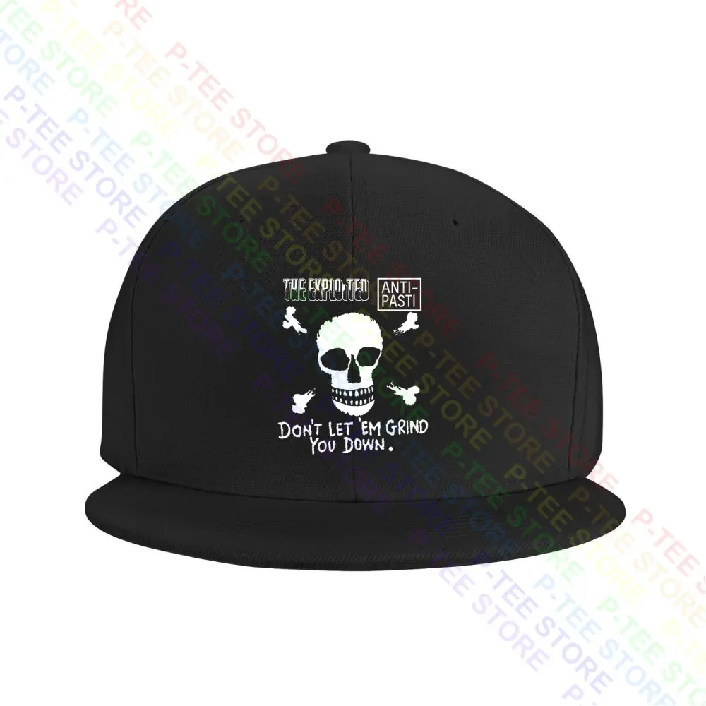 The Exploited Anti Pasti Skull Crossbones Punk Rock Baseball Cap Snapback Caps Knitted Bucket Hat