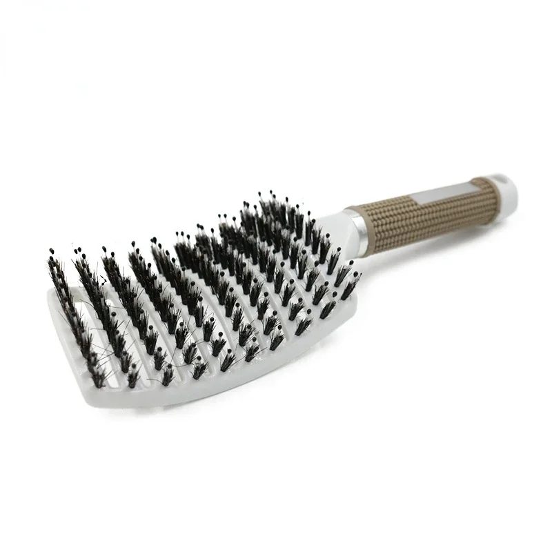 Super Hot Selling Custom Logo Happy Bristle Hair Brush for Salon Barber Home Curly  Hair Comb