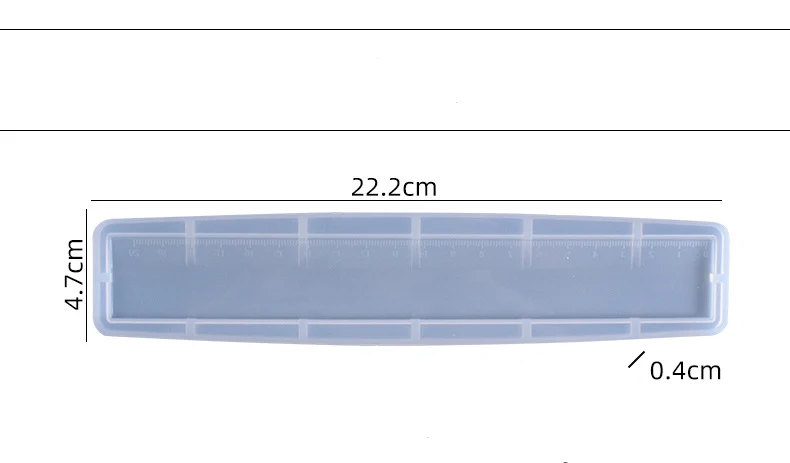 20CM ruler Rectangle Transparent Silicone Mold for jewelry UV Resin epoxy Silicone Mould DIY handmade Craft tool making