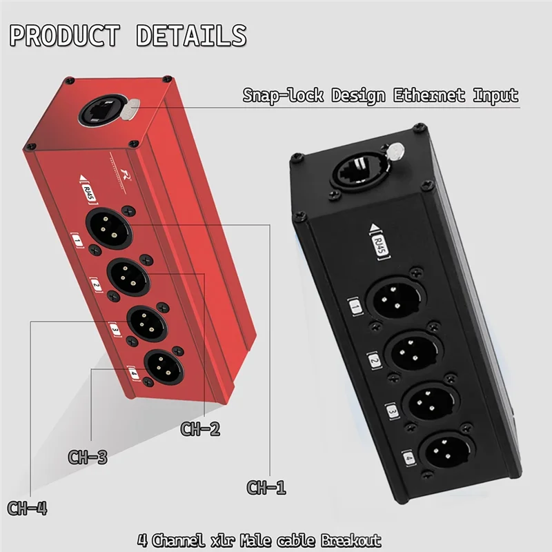 1Pair Audio Adapter High-Quality Sound No Residual Noise For Live Stage Studio Recording Lighting-N35R