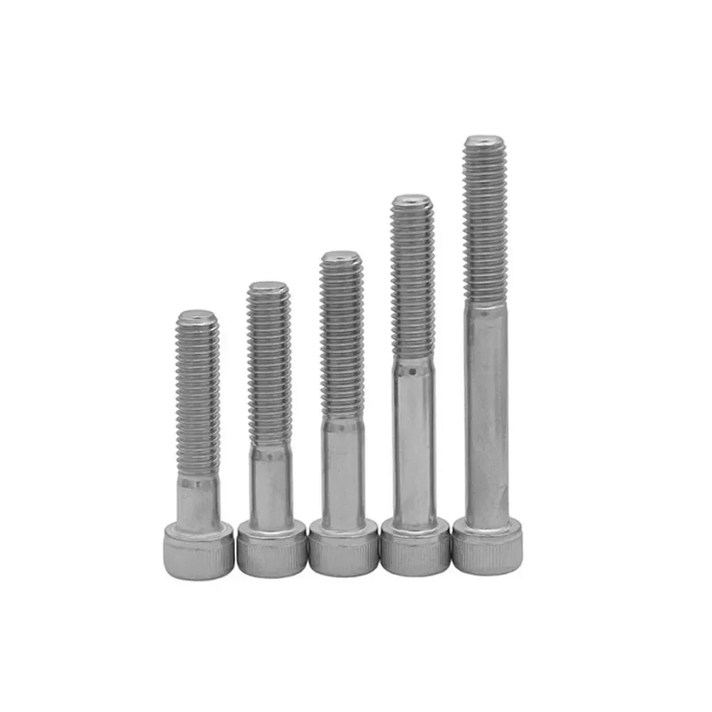 2-10PCS Half Thread Allen Cap Head Bolt Hex Hexagon Socket Screw DIN912 304 Stainless Steel Machine Screws M4 M5 M6 M8 M10 M12