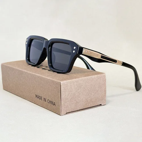 Imagen 2 del producto Gafas De Sol Retro para Hombre, Gafas De Sol cuadradas Vintage para mujer, Gafas De moda De diseñador De lujo, Gafas De Sol para Hombre Zonnebril