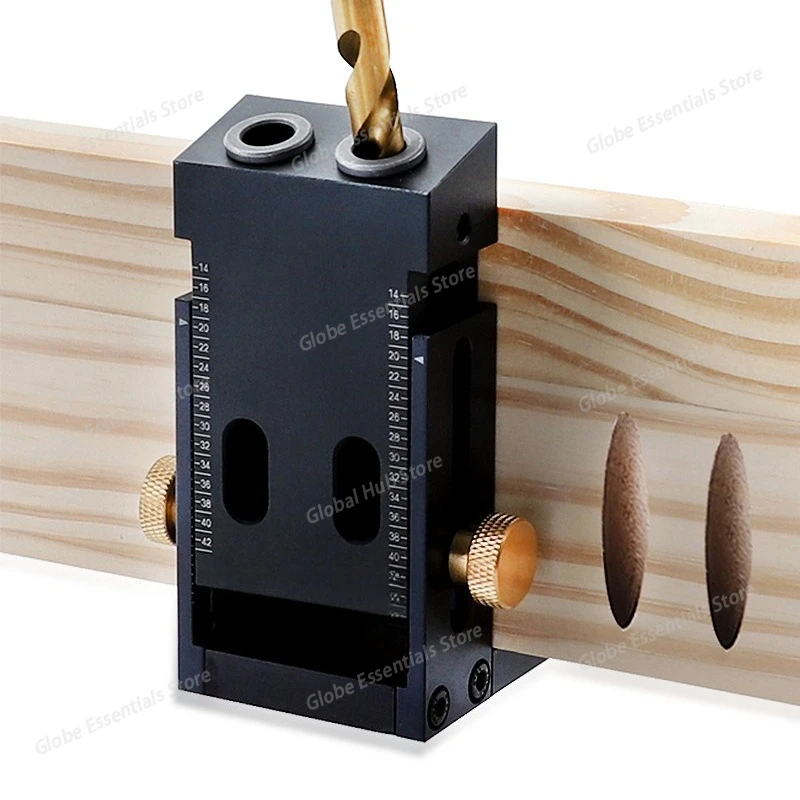 

Portable Pocket Hole Jig Kit Inclined Hole Doweling Jig 15 Degree Angle Hole Puncher Household Cabinet Furniture Carpentry Tools