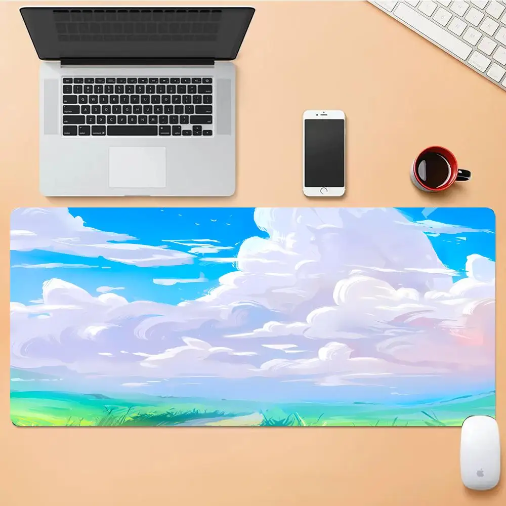 Mouse Pad Color Landscape Painting Desk Mouse Pad Nice HD Desk Pad Extended Gaming Keyboard Mats Large XXL Gamer Mousepad 90x40