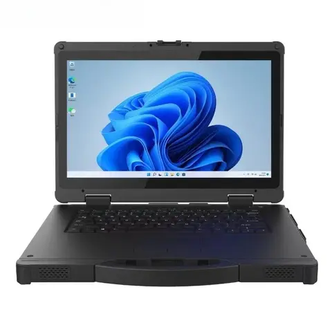 N14T 14 Inch Rugged Laptop Core i5 i7 Win 10 11 IP65 Fingerprint RJ45 Long Battery Industrial Tough Notebook