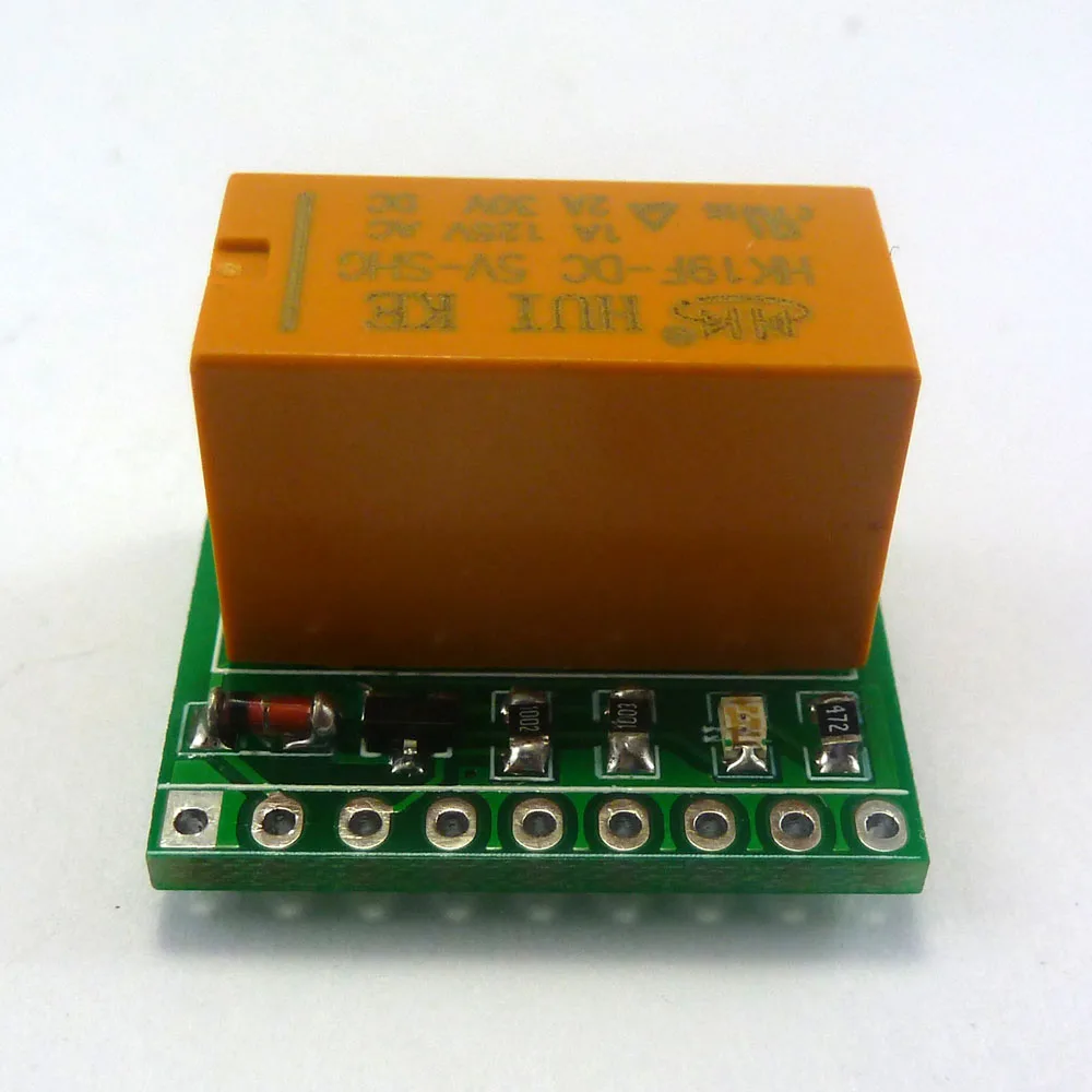 Módulo de relé DPDT de 1 canal, luz ultrapequeña, DC 5V, placa de interruptor doble, Control IO de alto nivel DR21B01, 2 uds.