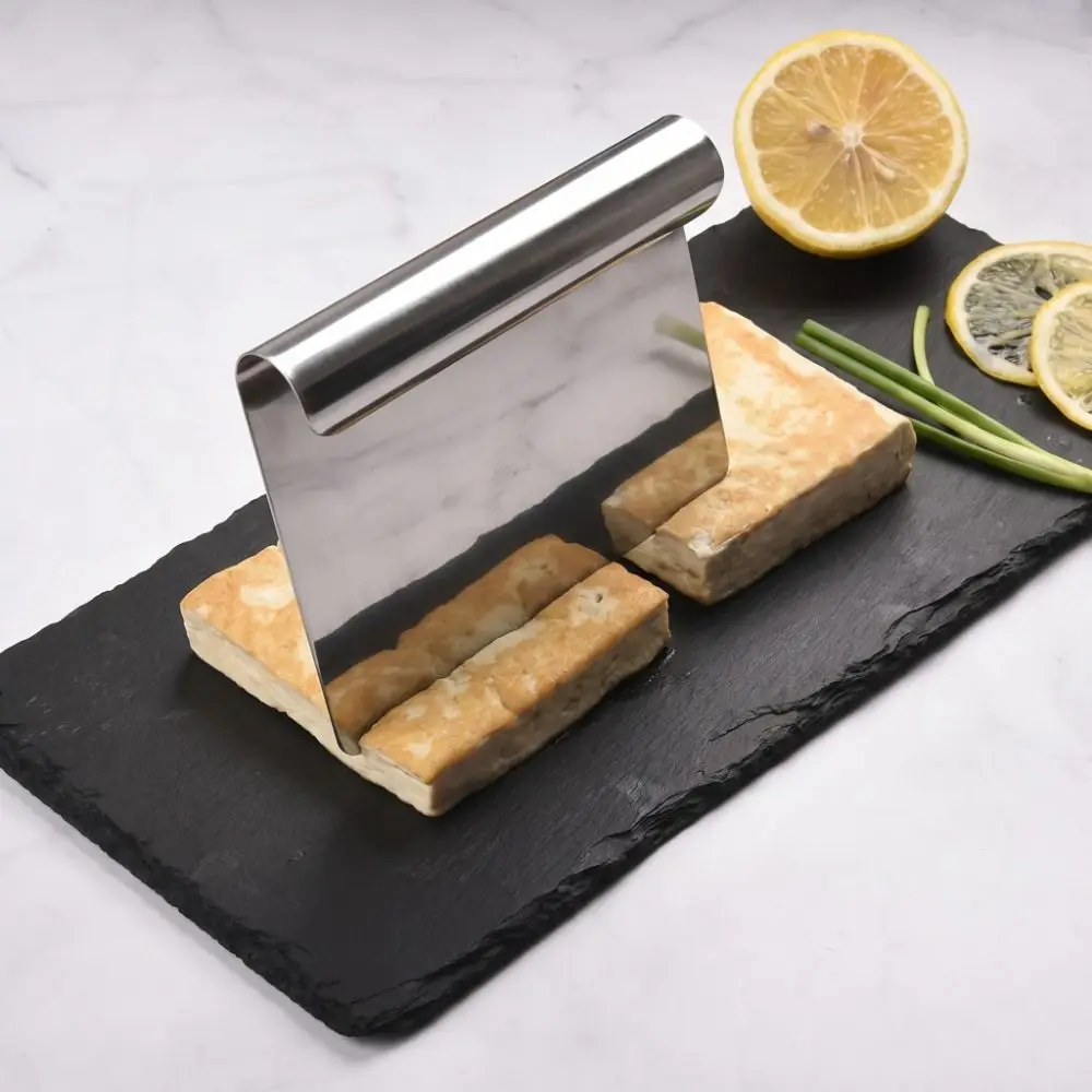 304 Stainless Steel Bench Flour Scraper Food Grade Ergonomic Handle Dough Cutter Flat Shovel Comfortable Grip Cake Divider