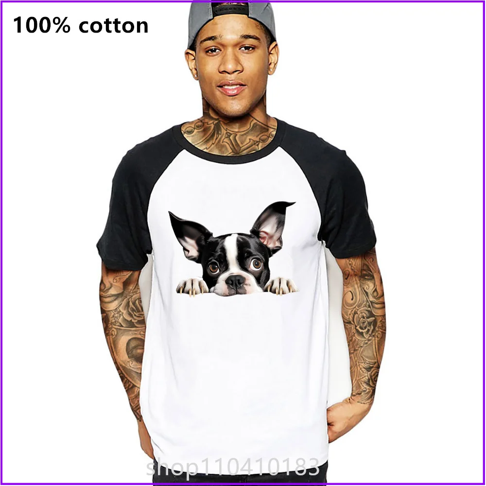 Boston Terrier Dogs Face Yhb264 T Shirts For Men'S Women Tshirt T-Shirt Sports Short Clothes Streetwear Gym Plain Wholesale Whit