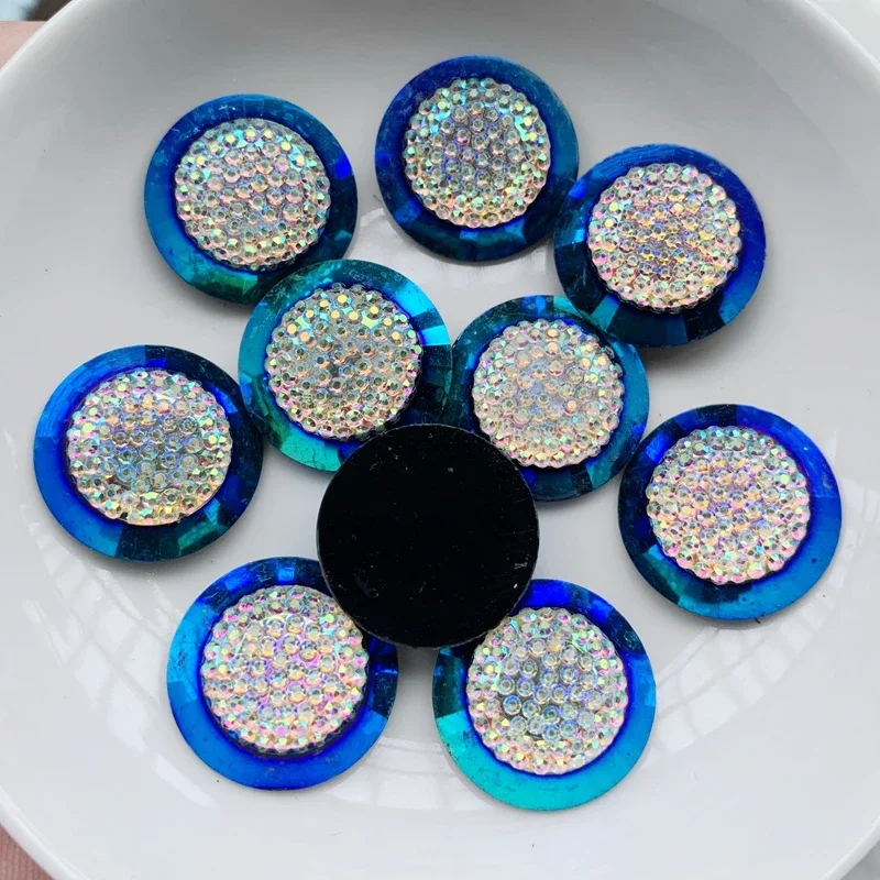 20mm Round Rhinestone resin DIY jewelry making rhinestone applique  scrapbooking Various styles are available for selection