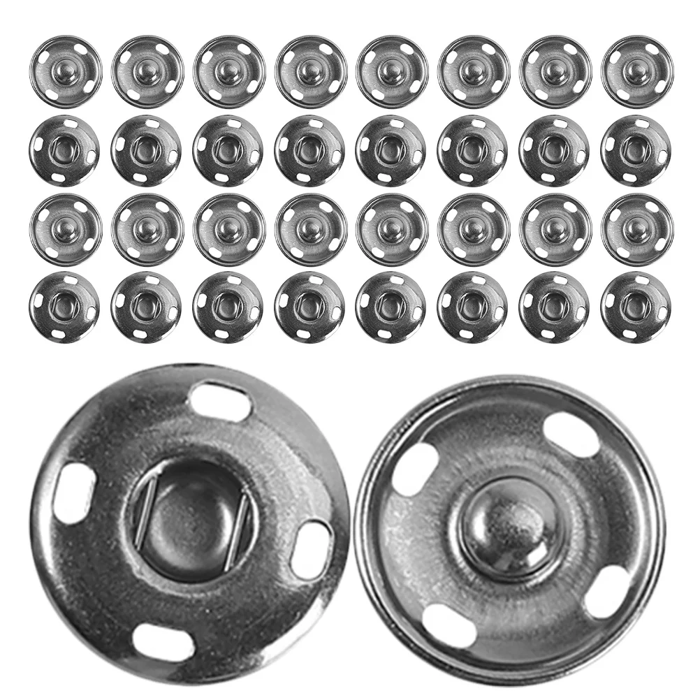 

100Pcs Metal Snap Buttons for Clothing Heavy-Duty Press Studs Fasteners for Jackets Wear Replacement Snap Kit