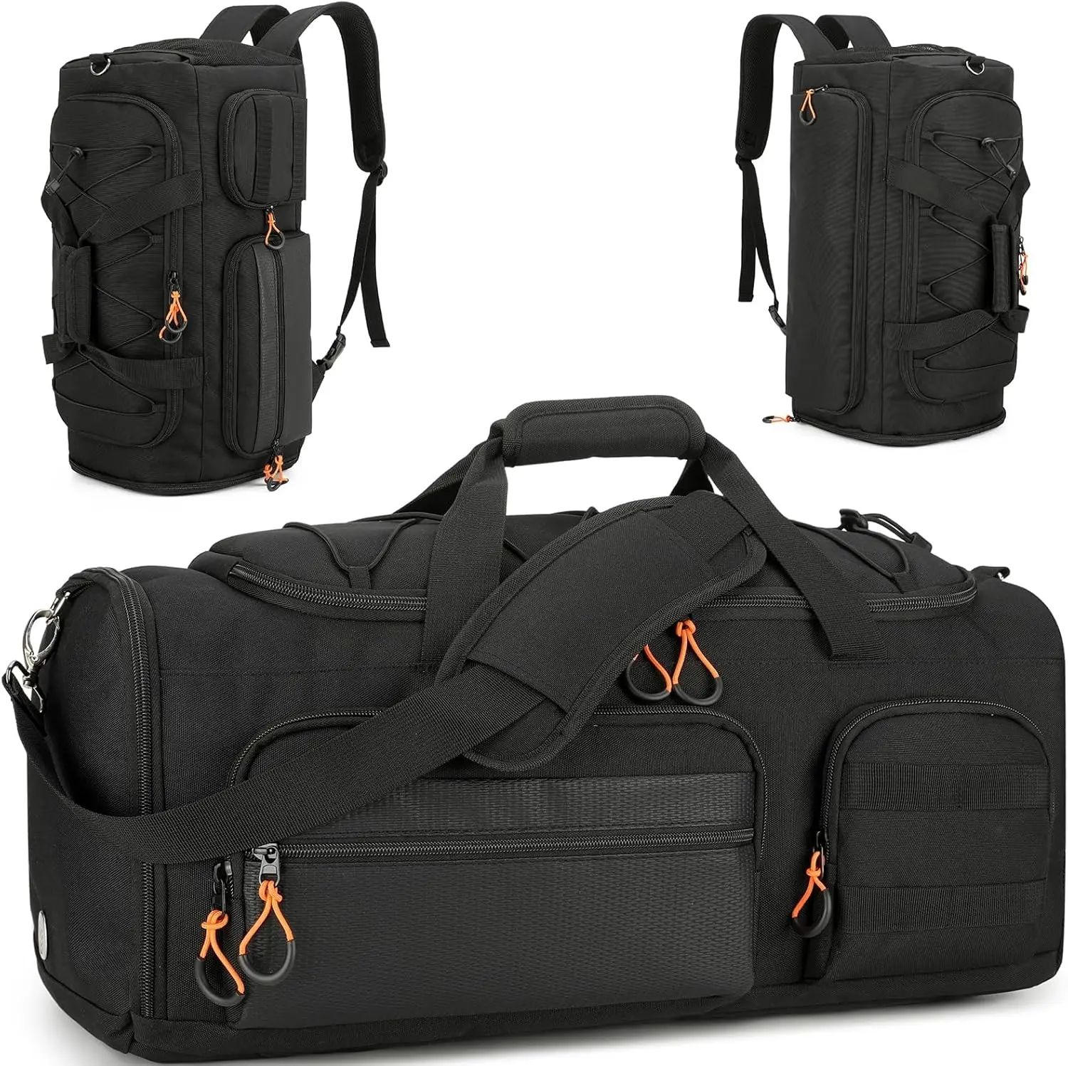 

Мужская спортивная сумка объемом 45 л, спортивный рюкзак 3-в-1 с отделением для обуви и мокрым карманом, черный