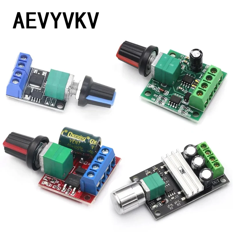 DC 1.8V-35V 2A 3A 5A 10A 30W 80W 90W PWM Motor Speed Controller Low Voltage Motor Speed Controller PWM Adjustable Drive Module