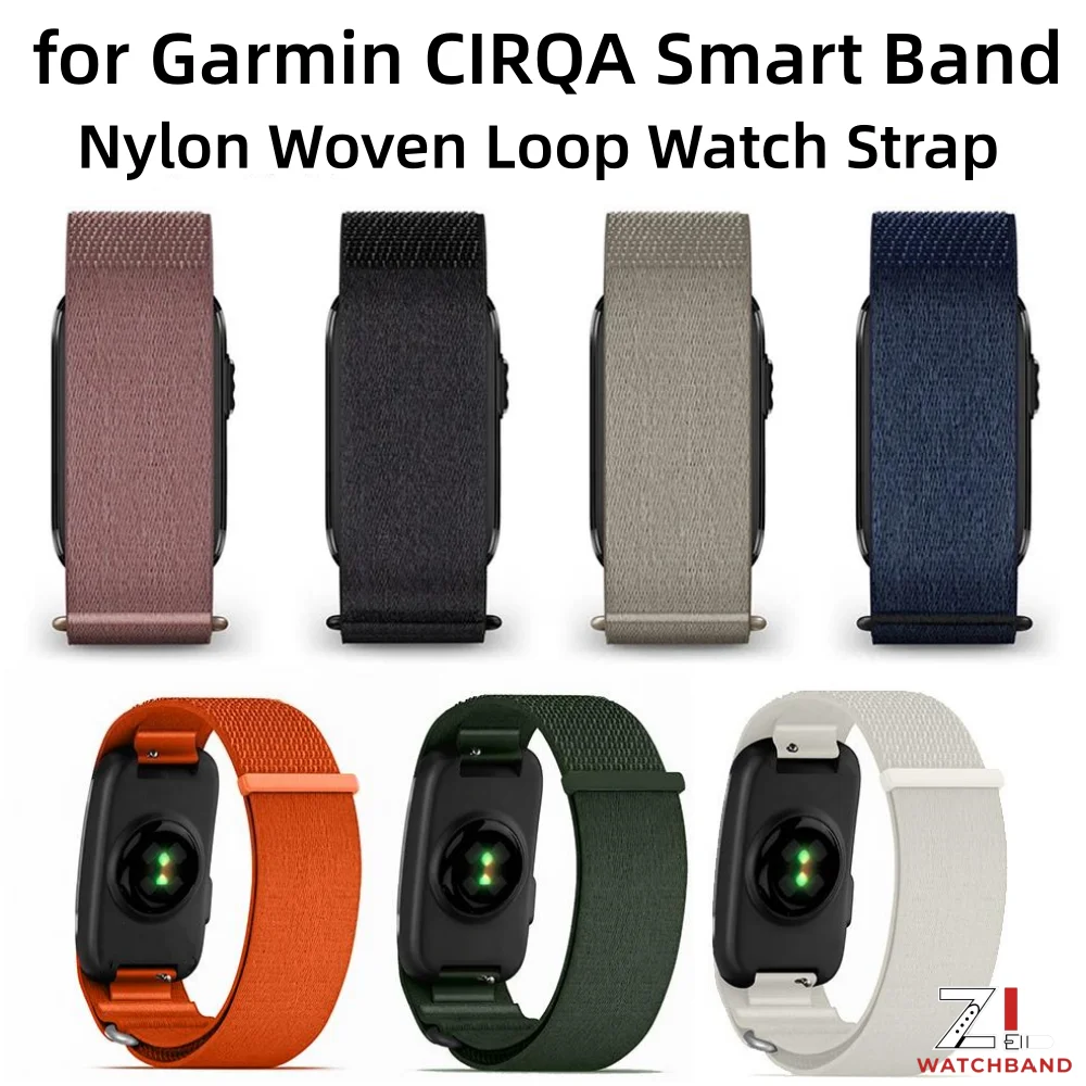 Nylon Strap for Garmin CIRQA Smart Band Sports Fitness Tracker Adjustable Loop Woven Straps Wristband Bracelet for Men & Women