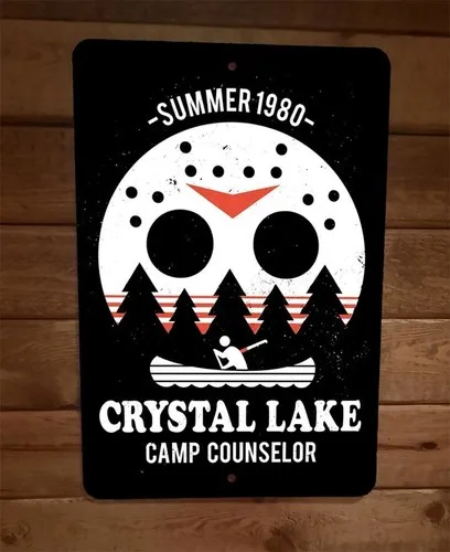 1980 Crystal Lake Camp Counselor  Metal Wall Sign Poster Friday 13th