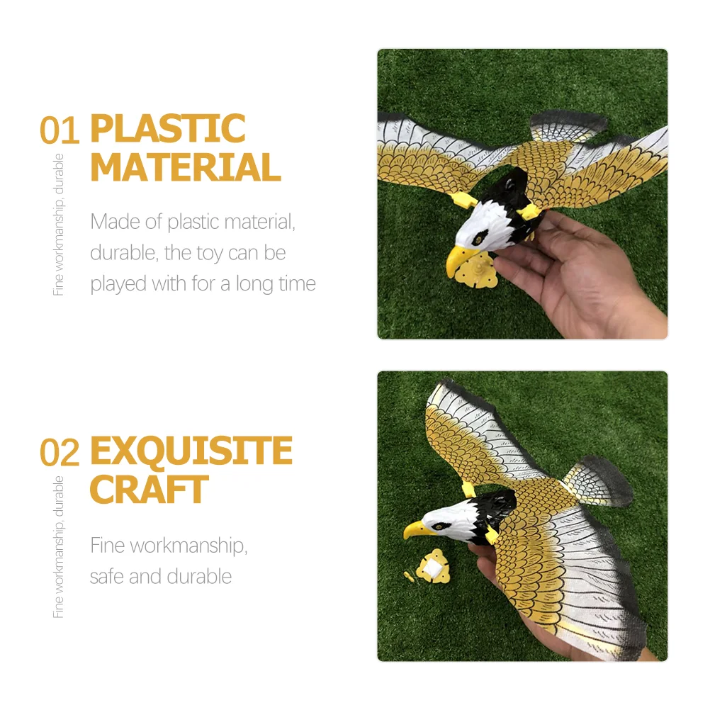 2 Pcs Bird Toy Flying Drone Kids Toys for Childrens Electric Eagle Cat Supply Portable The Birds