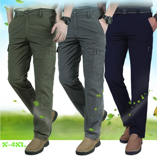 Imagen 2 del producto Pantalones Cargo informales de verano 2025, pantalones deportivos para exteriores, pantalones tácticos con múltiples bolsillos, ropa impermeable para acampar y pescar para hombre