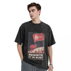 rewrite it in rust the rust programming language T-Shirt anime figures tops hippie clothes customs outfits for men