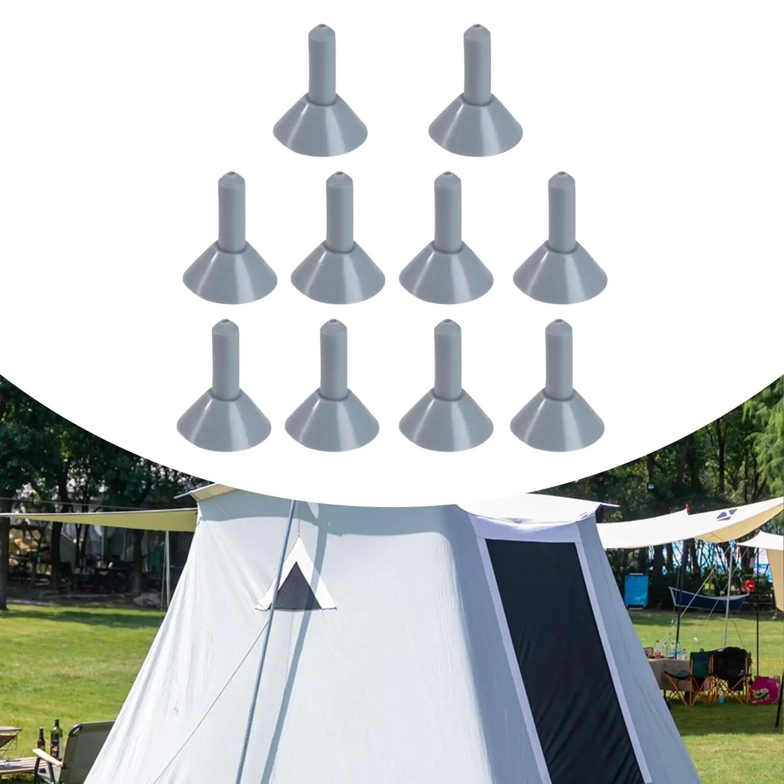 

10x Lightning Proof Cap Camping Tent Pole Awning Rod Support Bar Anti-Thunder Protection Cover Safe Awning Rod Outdoor Tent Hat