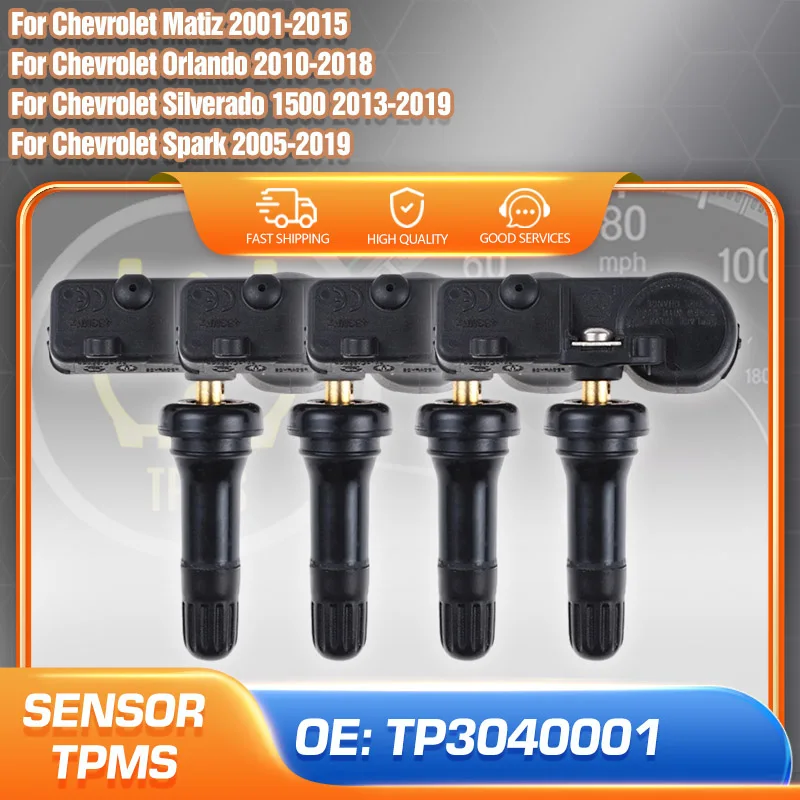 

TPMS Sensor Tire Pressure Sensor For Chevrolet Orlando Chevrolet Silverado 1500 Chevrolet Spark Chevy Matiz TP3040001 433 MHz