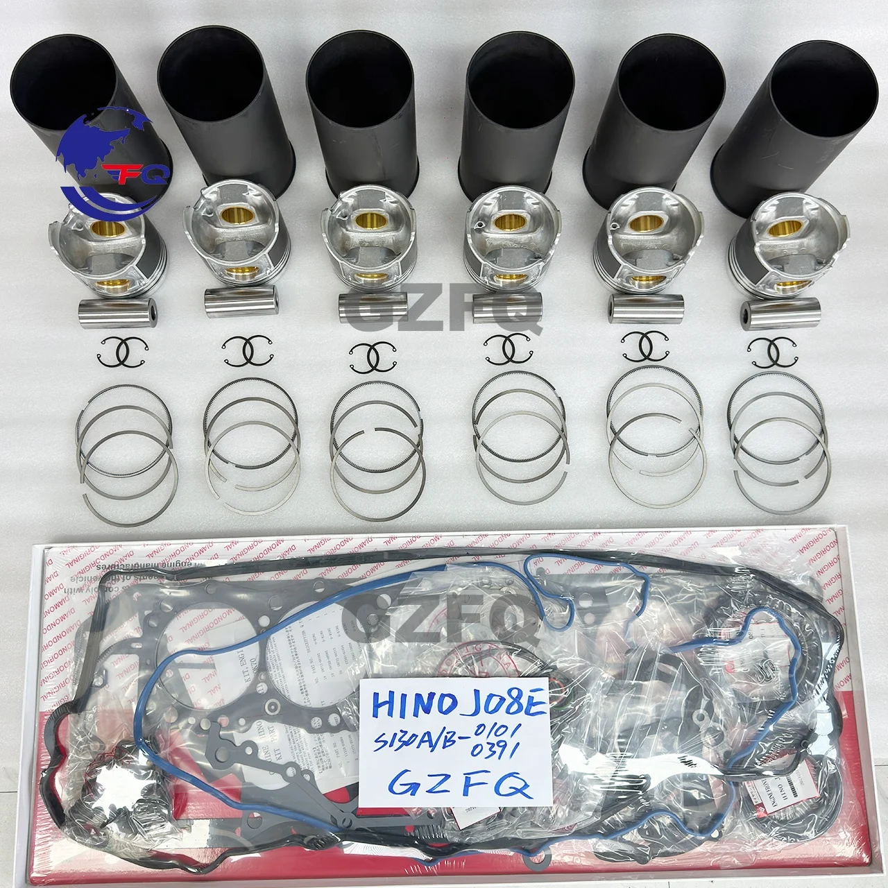 

HINO Engine Spare Parts J08E J05E P11C H07C N04C E13C J08C W06E EF550 Overhaul Repair Kit Liner Kit For Hin