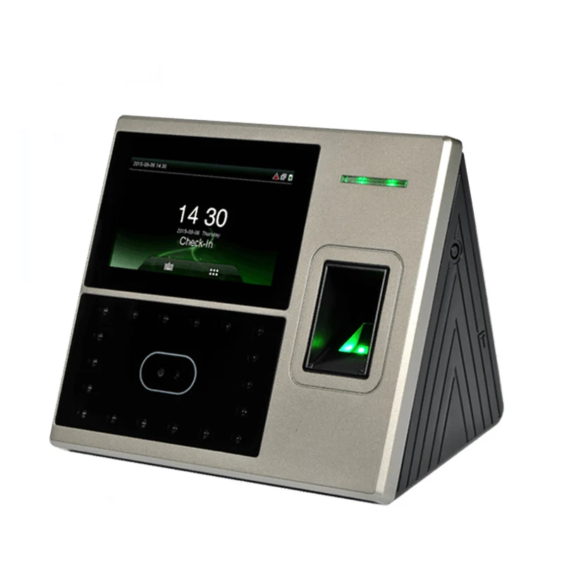 Biometric Facial Recognition Time Attendance Time Clock With ID Card ZK uFace800 Security Fingerprint Door Access Control System