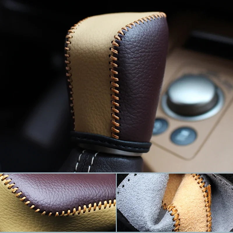 For Lexus car gear coverNX200tNX300hNX200RX200t RX450h first layer cowhide gear covercomfortable and durable auto parts