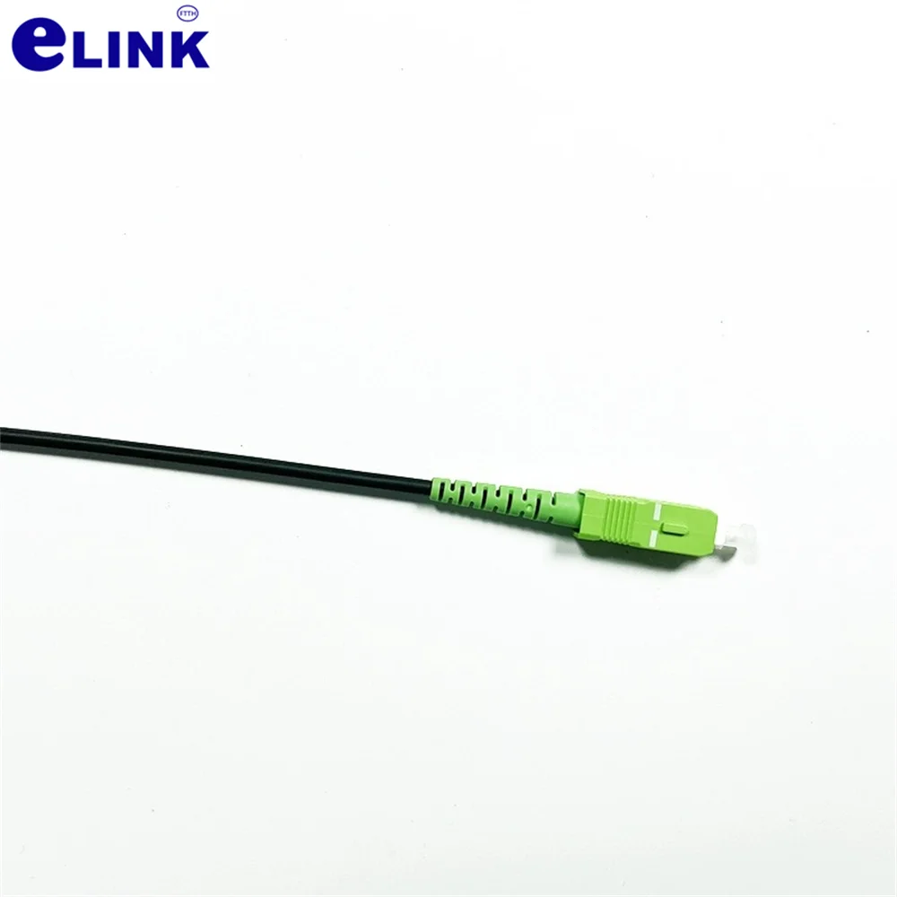 armored pigtails 1C 2-100M LC SC FC ST APC 2m 3m 5m 1 Core singlemode SM cable ftth jumper single fiber black FTTH ELINK