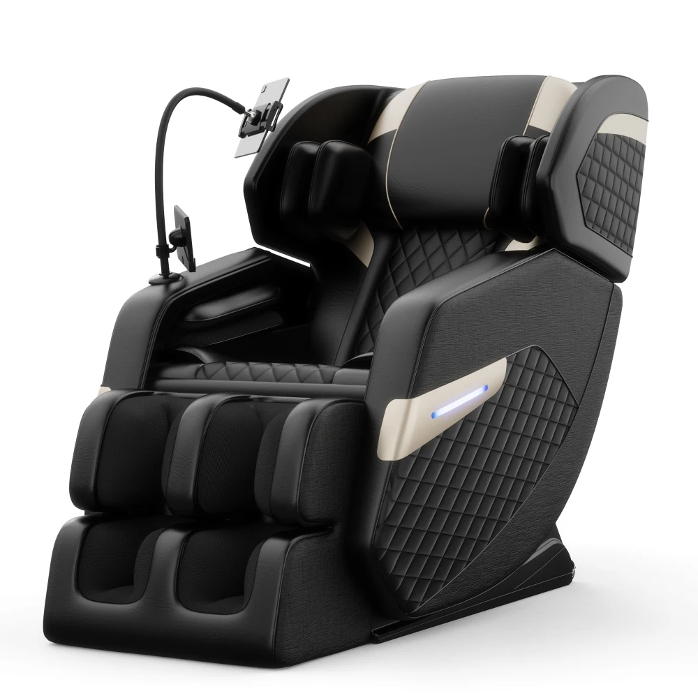 

Zero Gravity 2024 Massage Chair Recliner Full Body Air Pressure 6 Rollers 5 Modes Heating Foot Relax Bluetooth Ambient Lights