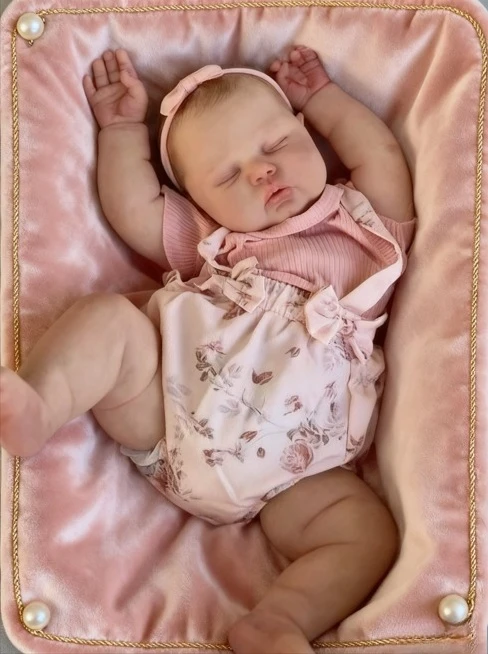 NPK 24''Handgeschilderde 3D Huid Hoge Hoeveelheid Reborn Augurk Echt Uitziende Collectible Art Doll