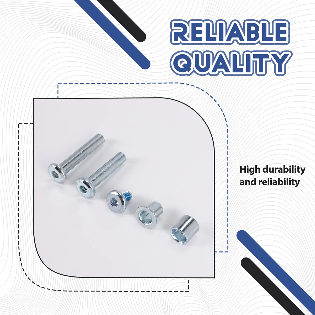 SMIEA Parafuso espaçador de eixo de skate em linha, espaçador de rolamento de roda de skate, peças de reposição de patins com eixo e parafusos e chave, A