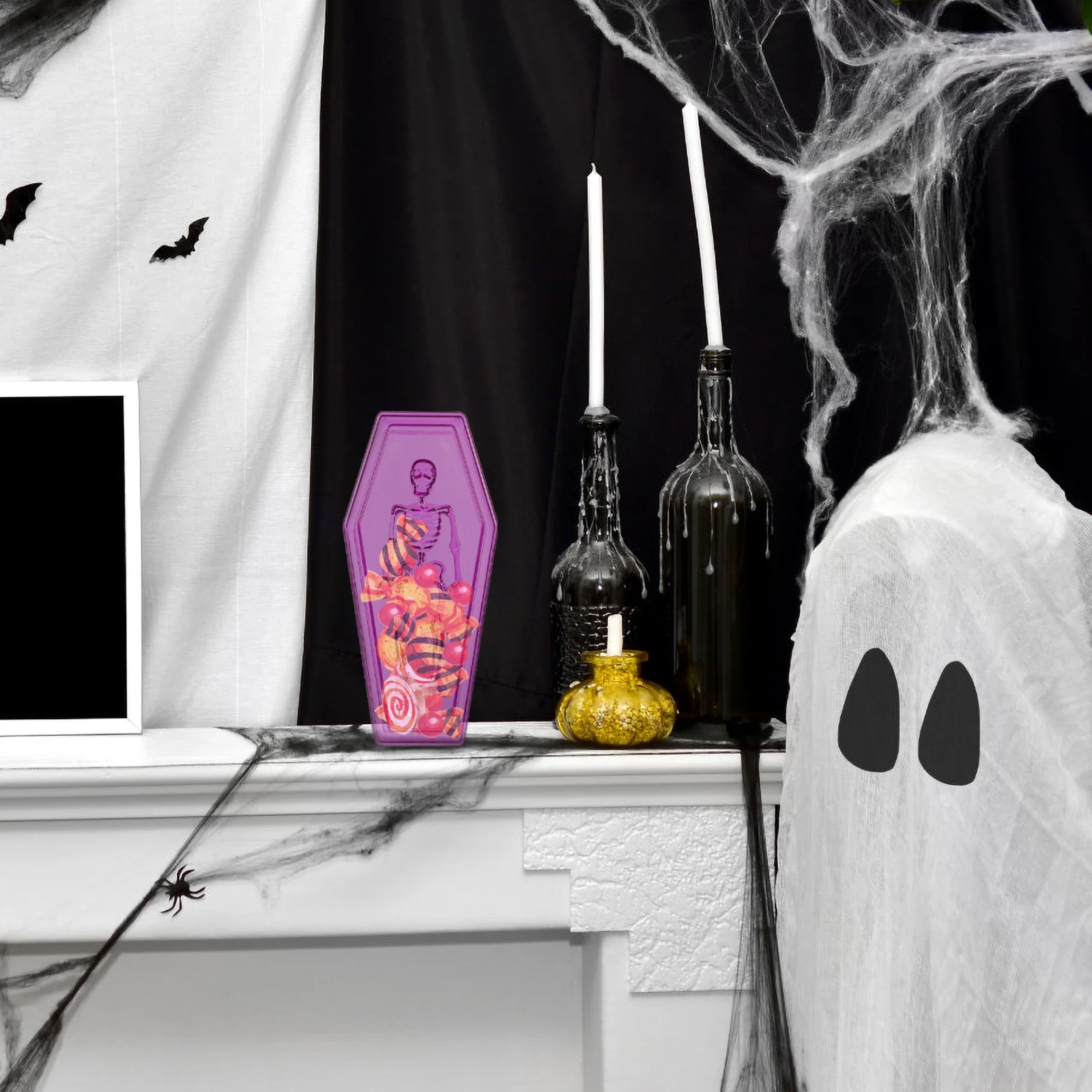 

Halloween Candy Box Plastic Snack Container for Gothic Jewelry Display Small Keepsake Box Party Favor Gift Case Decor