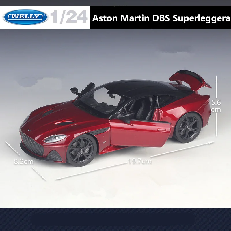 Welly 1:24 Aston Martin DBS Superleggera Alloy Sports Car Model Diecast Racing Car Model Simulation Collection Toy Gift