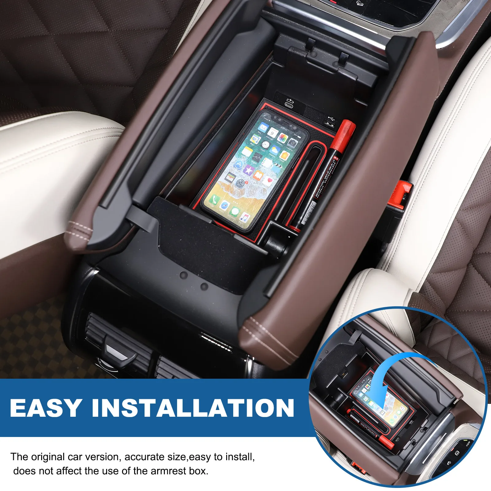 

Center Console Storage Tray For BMW X5 G05 X6 G06 X7 G07 2019-2024 Armrest Storage Box Accessories Tray Organizer Tidying ABS