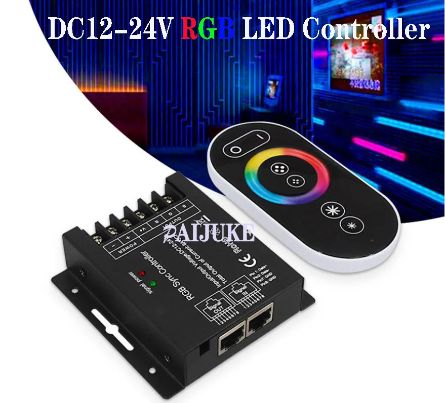 

DC12-24V 24A Full Touch RGB LED Sync Controller Synchronous Function LED Dimmer