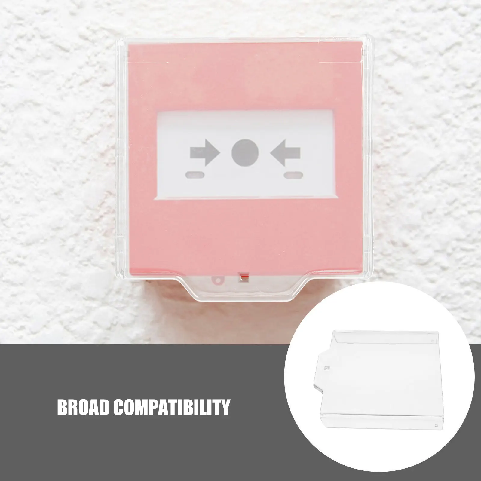6Pcs Clear Alarm Guard for Fire Pull Stations Transparent Manual Call Point Cover High-Strength Protection Easy Installation
