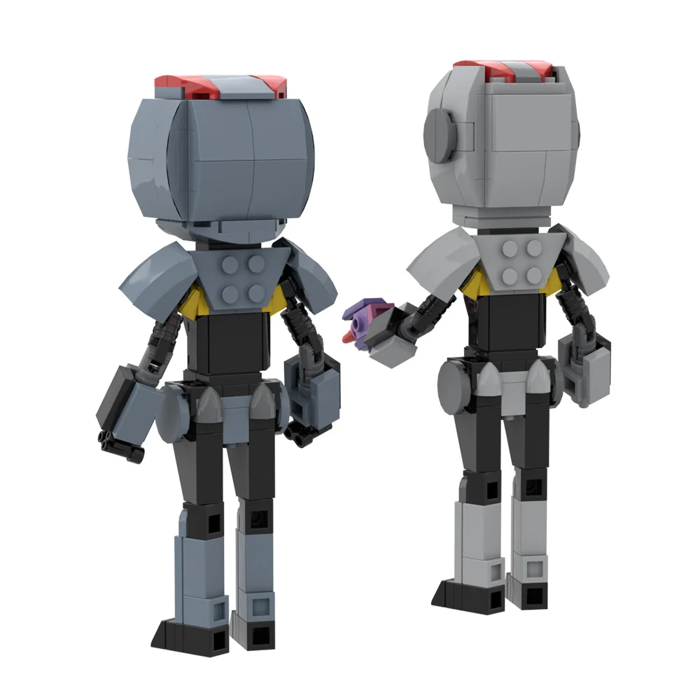 MOC وقت السفر مغامرة التلفزيون Mortys تطهير البدلة نموذج لجسم بناء الرسوم المتحركة الرسوم المتحركة عمل الشكل تجميعها لعبة الطوب هدية