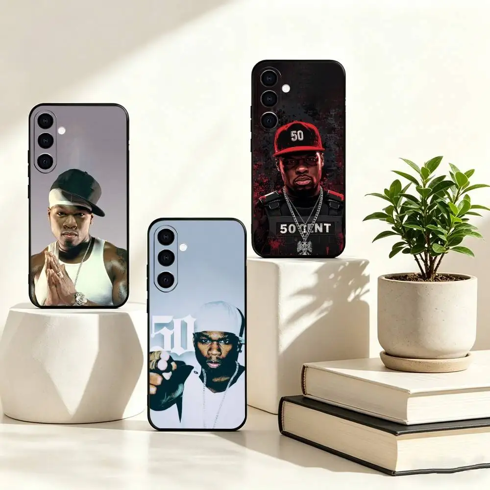 R-Rapper 50 Cent Phone Case For Samsung Galaxy A73,A72,A71,A70,A53,A52,A51,Soft Silicone Black Cover