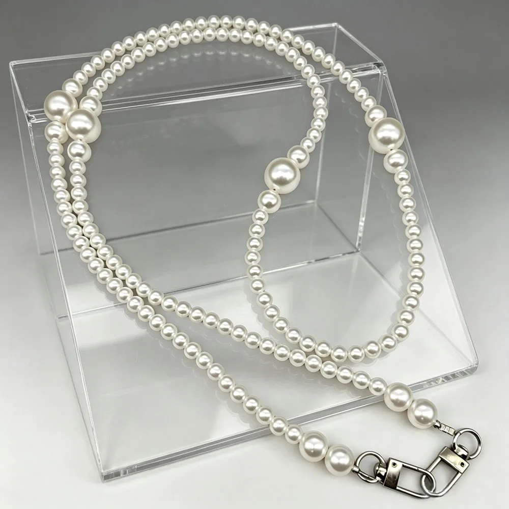 Fotografia 3: Alça de Telefone com Pérolas Brancas, Cordão Longo para Mulheres, Moda, Universal para Celulares