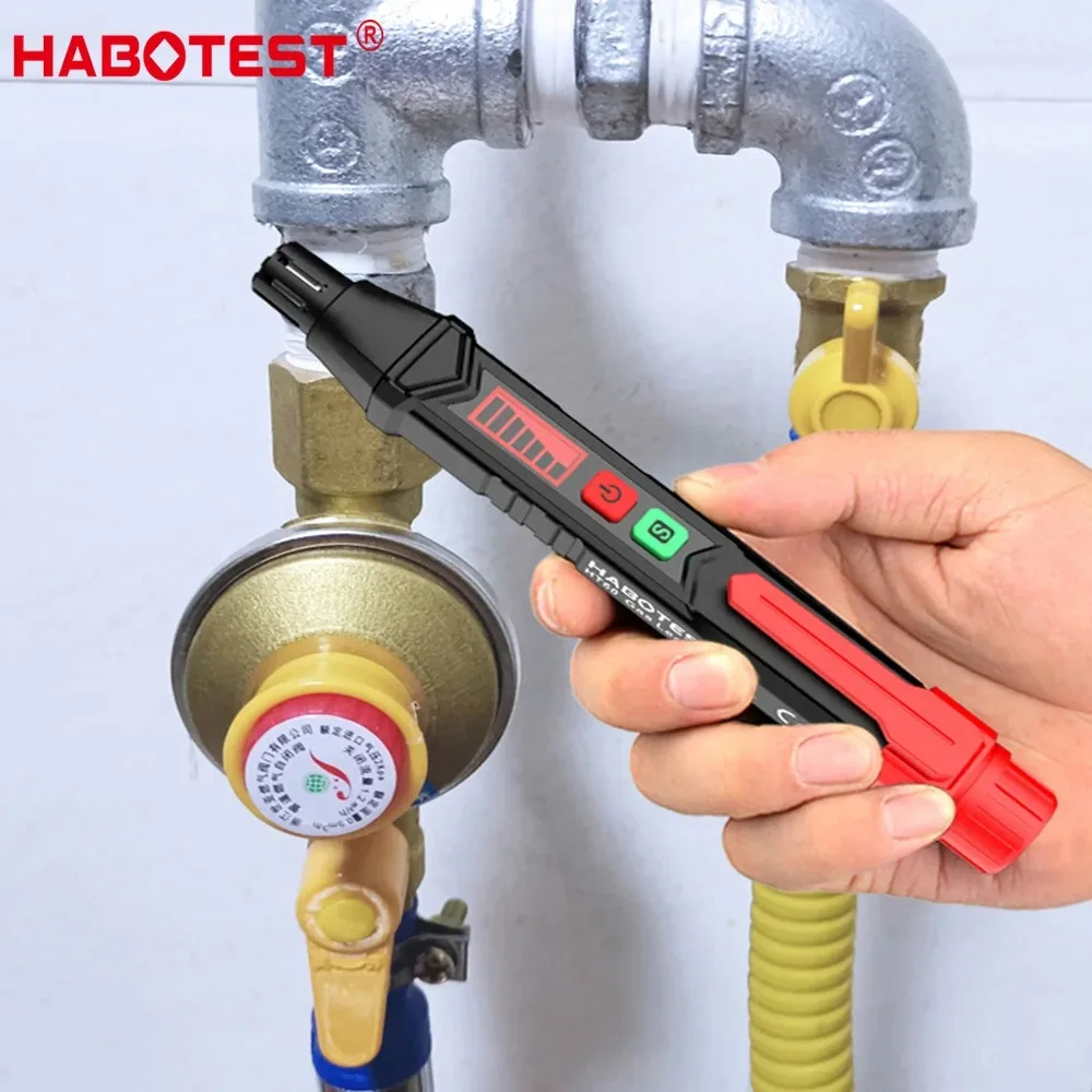 HABOTEST HT59 HT60 HT61 Gas Leak Detector 0-1000PPM Sound & Screen Alarm Combustible Flammable Natural Methane Mini Gas Detector