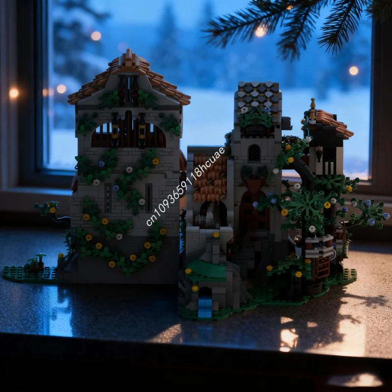 

1998 шт. MOC лесной замок лесные модели строительные блоки строительные игрушки DIY Рождественский подарок творческая идея образовательный кирпич