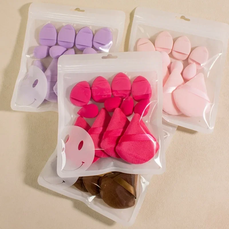 12PCS Spugna per trucco Frullatore Triangolo di bellezza Soffio cosmetico Spugne per fondotinta Mini soffio per dita Accessori per trucco Maquillaje