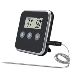 Termometro digitale per alimenti sonda BBQ carne acqua olio cottura temperatura allarme Timer cucina Grill forno Tester