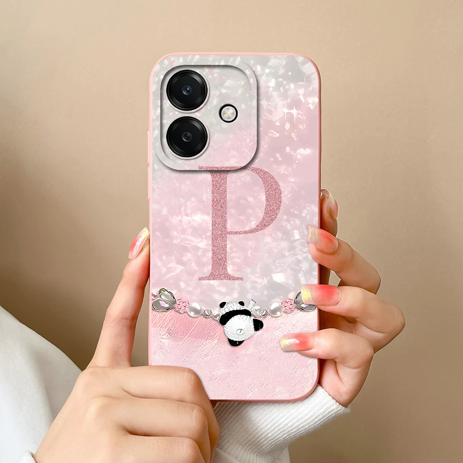 For Oppo A40 A40m Case For Oppo A60 4G 5G Cute Panda Letters Soft Back Cover For Oppo A 40 OppoA40 Oppo A 60 OppoA60 Phone Shell