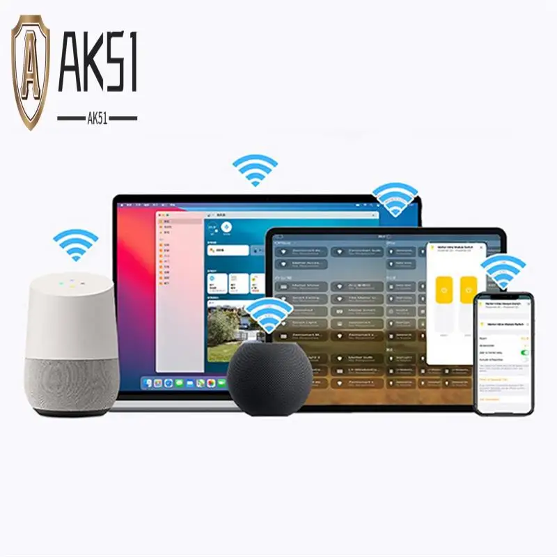 AK51-Per Matter 16A Smart Wifi Switch One Open Dual Control Interruttori di controllo Mini Smart Breaker Controllo vocale Funziona con
