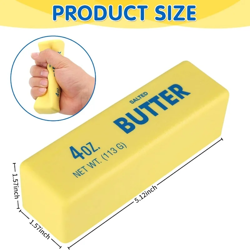Hot Butter Chocolate Block Squishy Toy Soft Slow Rising Squeeze Fidget Toy Stress Relief Silicone Anti Pressure Anxiety Toy Gift